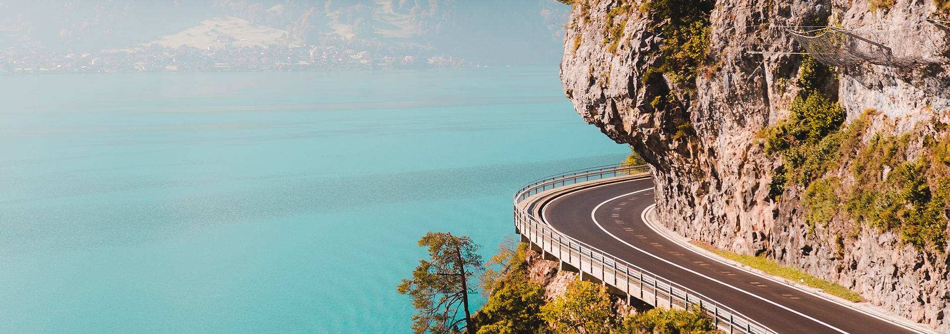 Water view with mountain